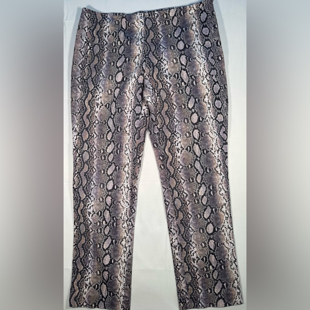 Michael by Michael Kors Black, purple and Gray Snake crop Print Pants
